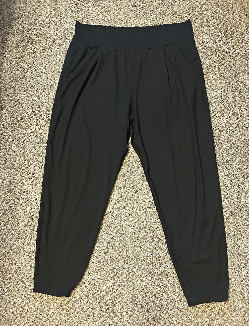Vuori Women's Black Solid Ankle Pull-On Pants Flat Front Regular XL VW427